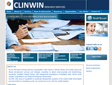 Tablet Screenshot of clinwinresearch.com